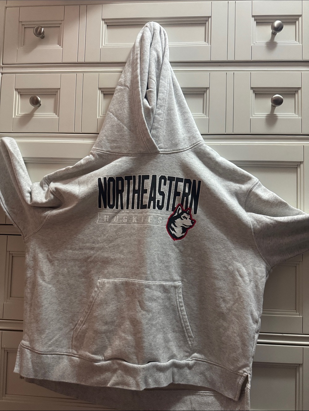Northeastern Huskies Gray Logo Hoodie under armour